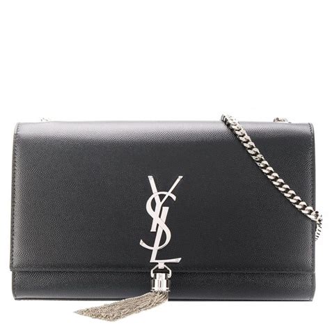 ysl kate small black silver